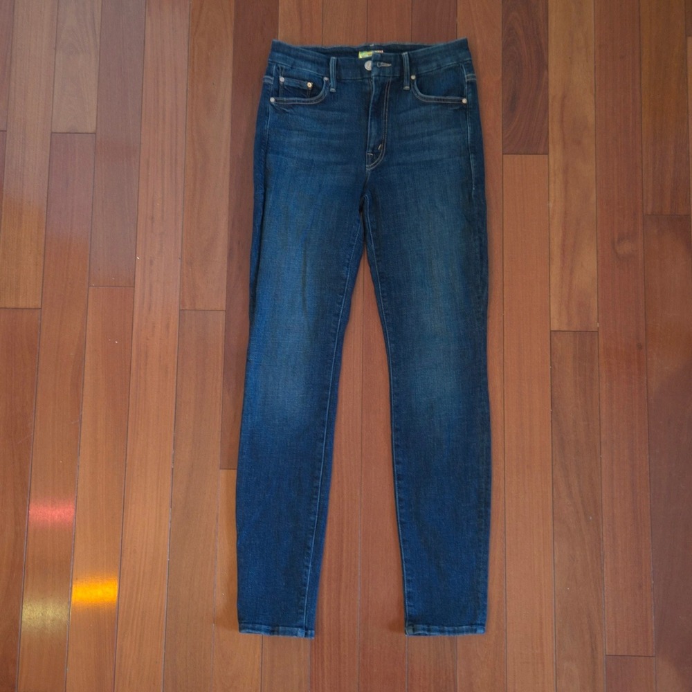 Mother High Waisted Looker Jeans Womens 27 Blue Girl Crush Skinny Denim 1221-179